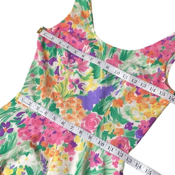 Vintage Floral Dress with Tulle Underskirt - Picture 3 of 9